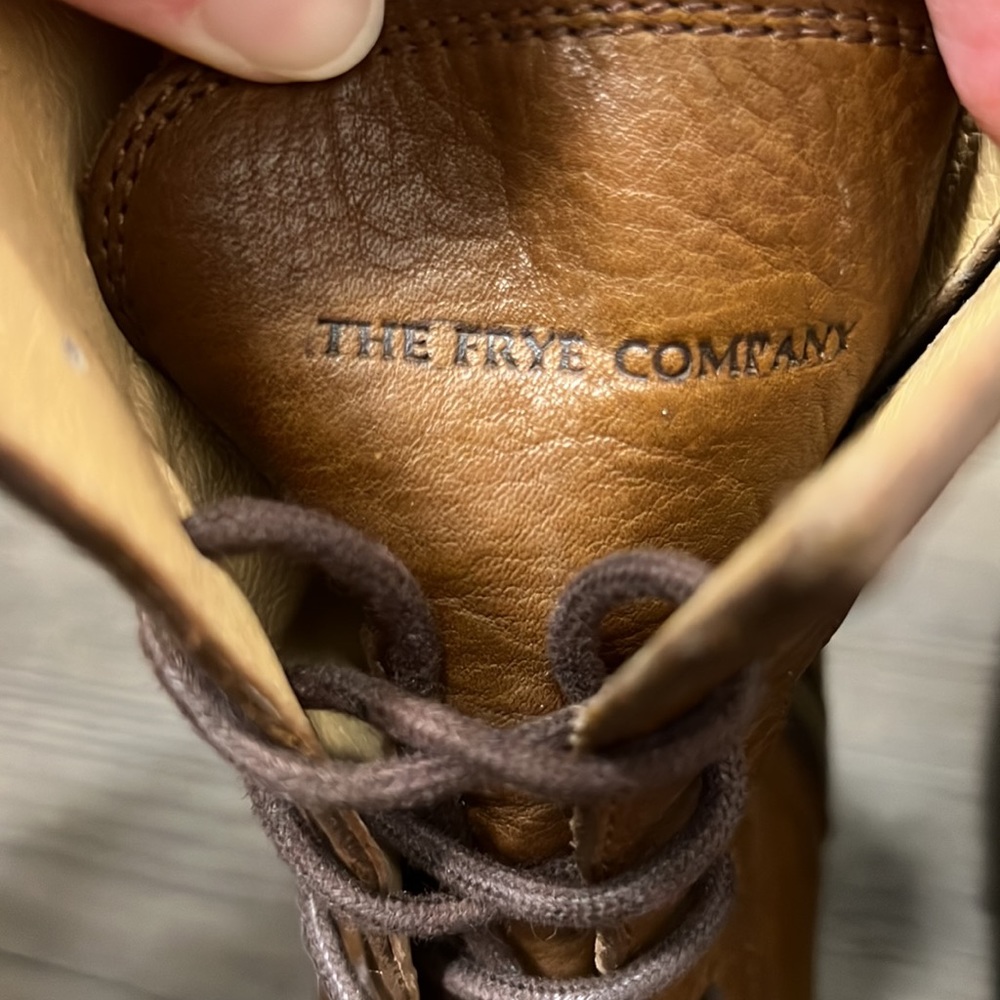 Frye Courtney Brown Leather Lace Up Vintage Low Heeled Everyday Ankle Booties - Picture 7 of 12